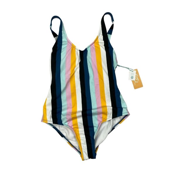 Kona Sol One Piece Swimsuit Size Small Womens Vertical Striped 238018914 - Picture 4 of 8